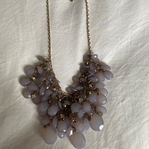Gray Statement Necklace - Natasha